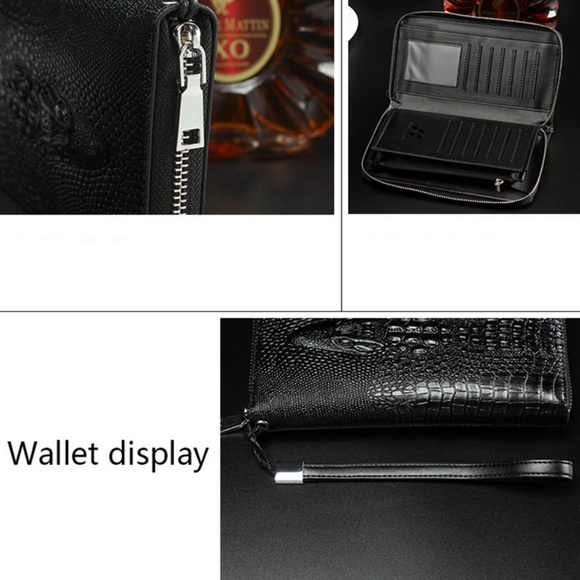Crocodile Print Women Men Phone Clutch Wallet - Picture 5 of 7